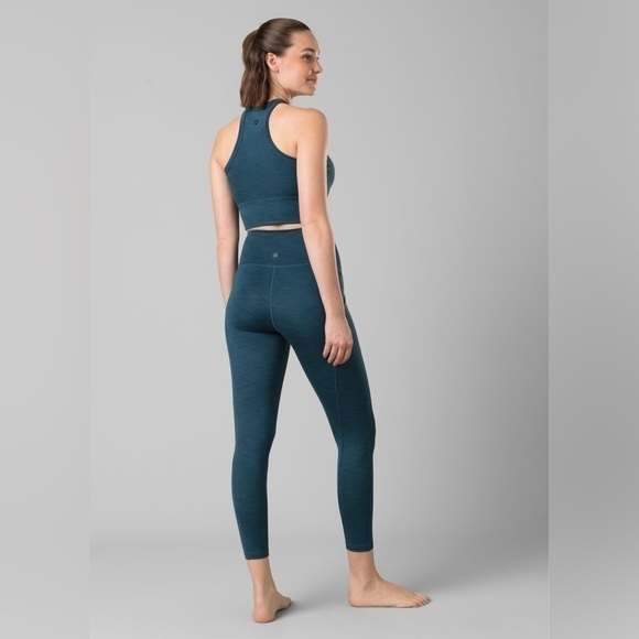 Prana Becksa 7/8 Legging Bluefin Ribbed High Rise Pockets 1X - Picture 2 of 10